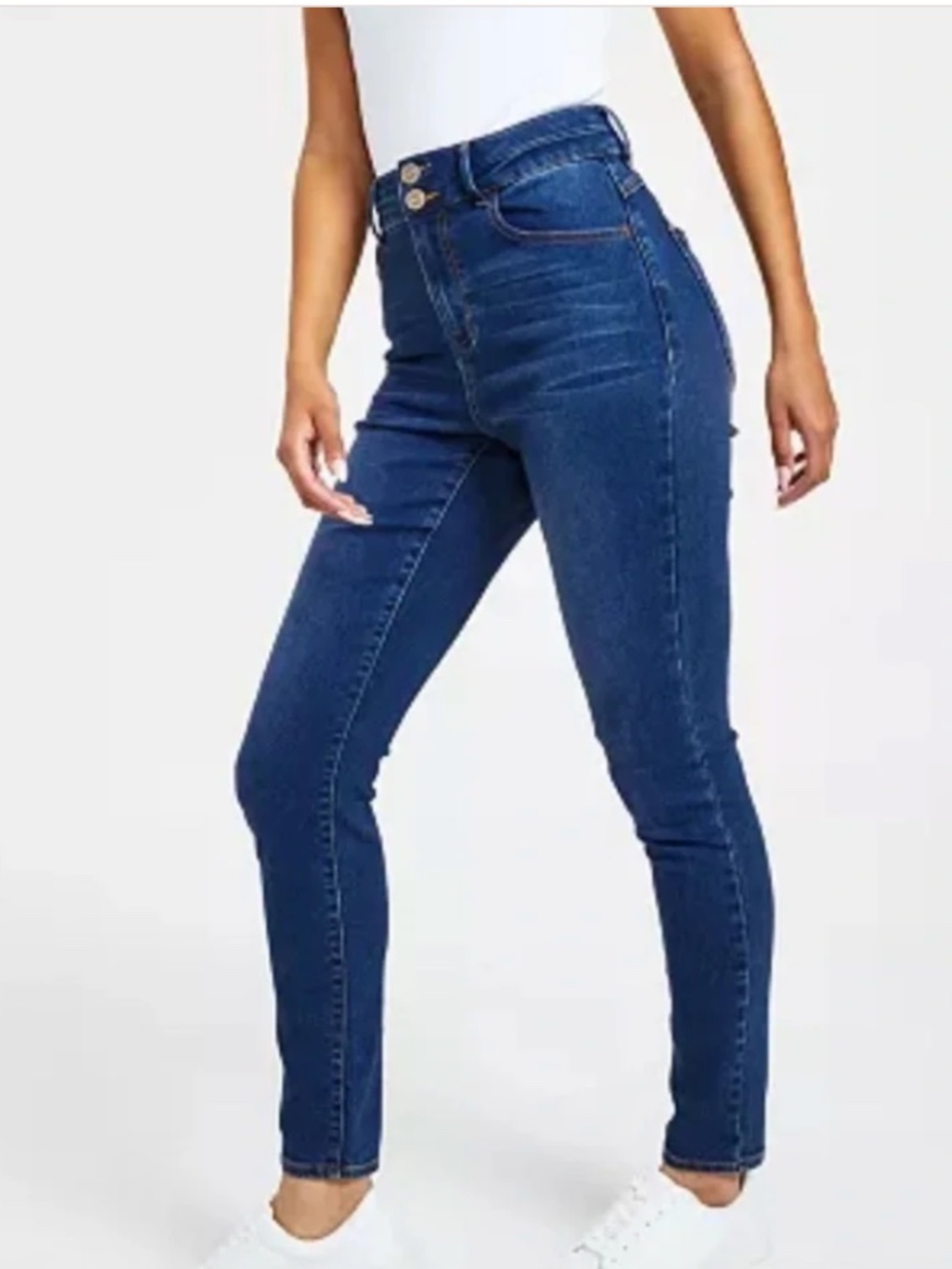 NEW! Curve Appeal Curve Creator High Rise Skinny Jeans 16/33 Dark Blue Stretch